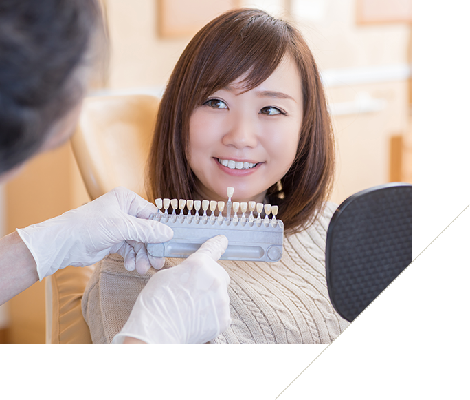 ホワイトニングを受けている女性の画像